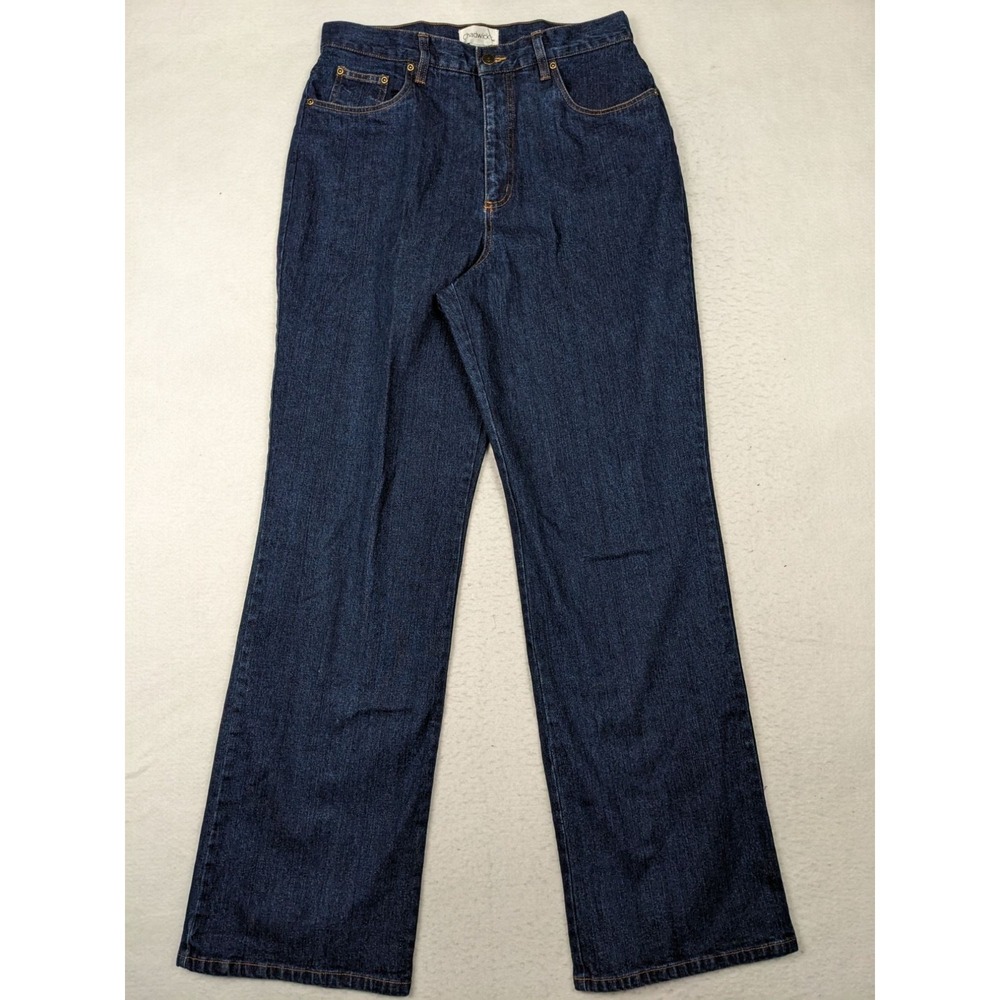 Chadwicks Womens Jeans 14T Dark Wash Denim Straight Stretch Cotton Blend